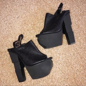 Leather Platform heels